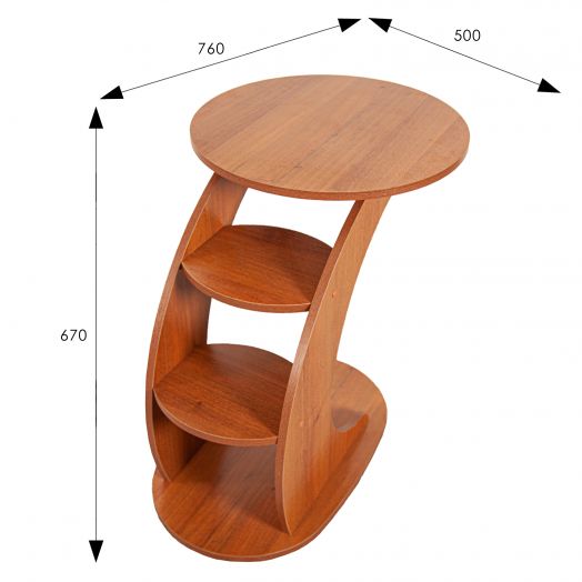 Стол подкатной Стелс орех Л