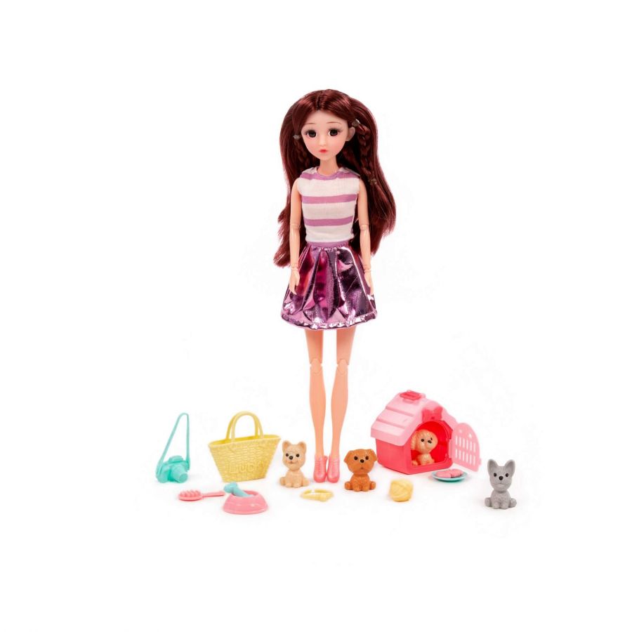 Кукла "Ксюша" (30 см) в парке + аксессуары (14 элементов) (в коробке №4)