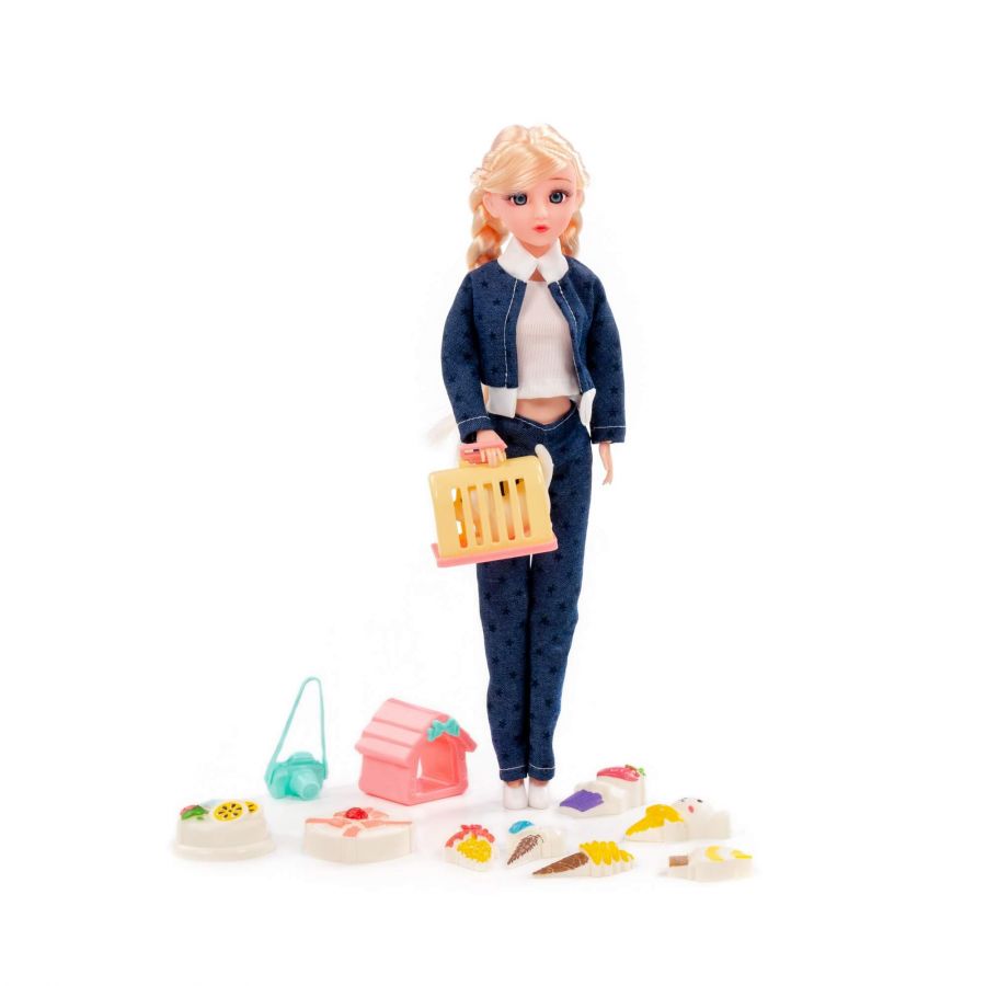 Кукла "Ксюша" (30 см) на прогулке + аксессуары (12 элементов) (в коробке №4)