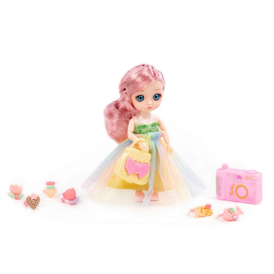Кукла "Маша" (16 см) в нарядном платье + аксессуары (8 элементов) (в коробке №2)