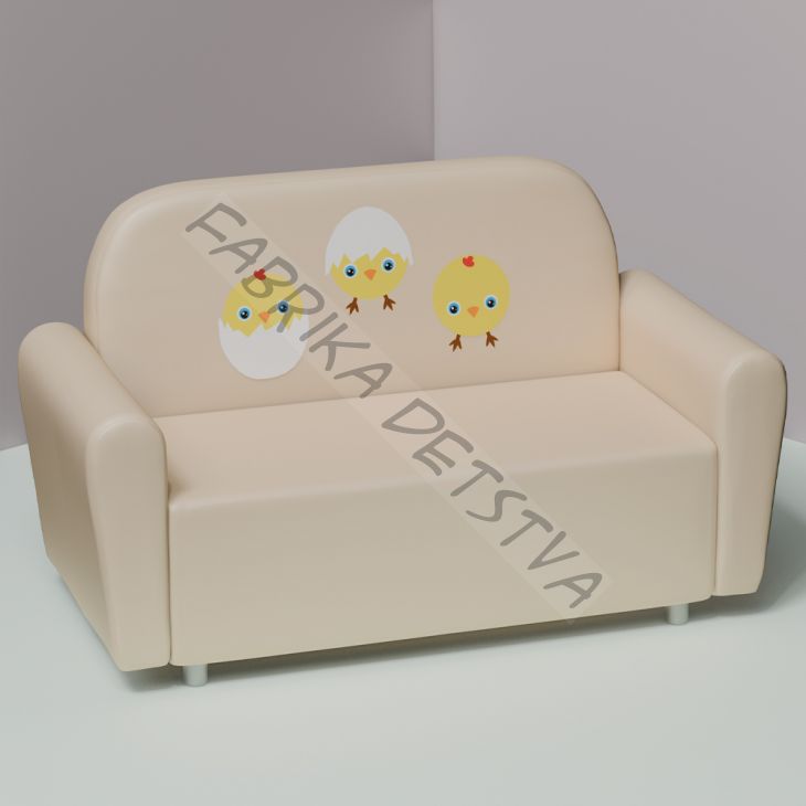 Диван детский модель 170 серия ЗВЕРУШКИ (без подлокотников)