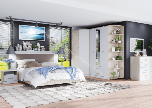 Шкаф 2-х створчатый с полками 700 "Милана"