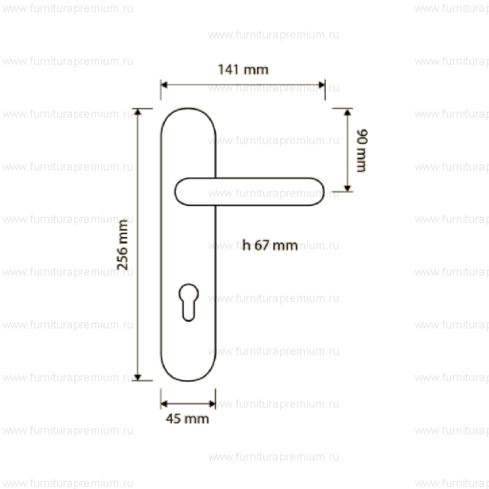 Ручка на планке Linea Cali Marina 755 PL