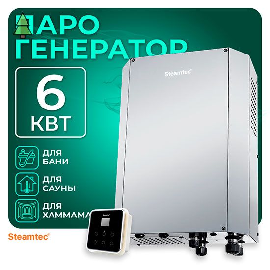 Steamtec TOLO H 60 - 6 кВт, вертикальный парогенератор, 220В/380В (объем парной 5-7 м3)