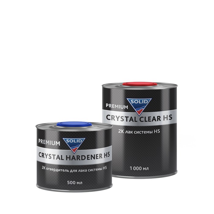 Solid PROF PREMIUM CRYSTAL HARDENER HS 2K отвердитель для лака системы HS CRYSTAL CLEAR HS, 500мл.
