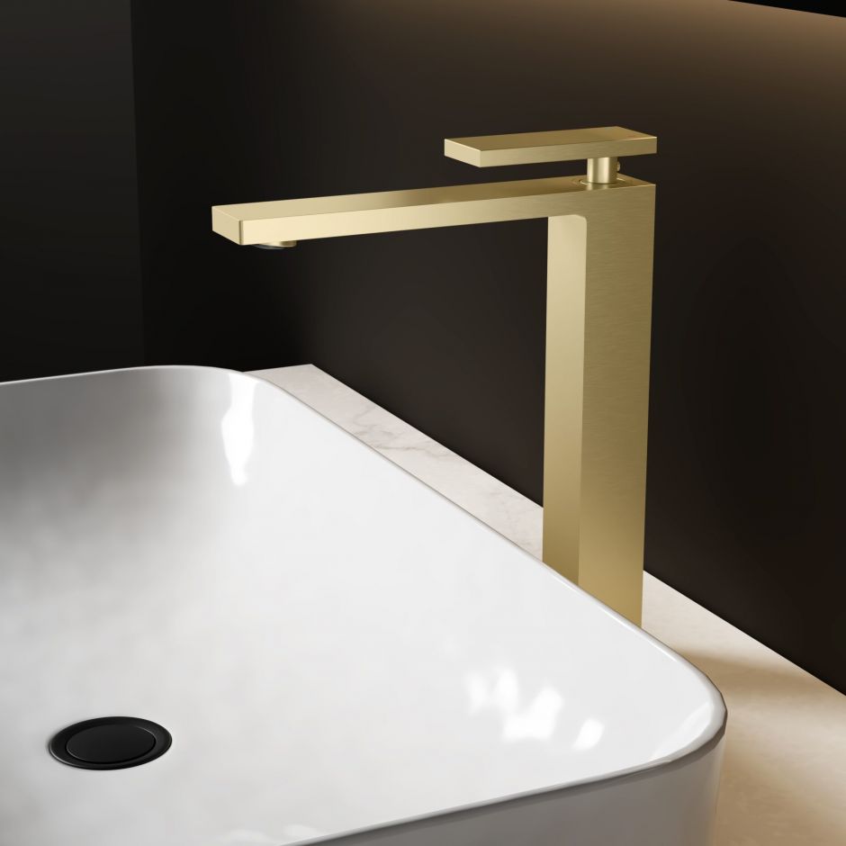 Изображение Высокий смеситель для накладной раковины Vincea DICE VBF-2DS2BN