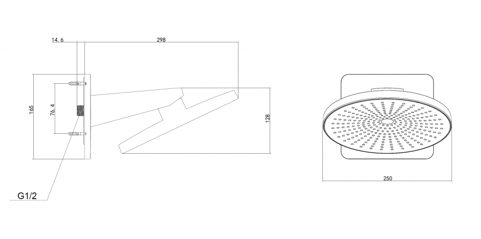 Встраиваемый верхний душ Vincea INSPIRE VSHD-3I5CCH ФОТО