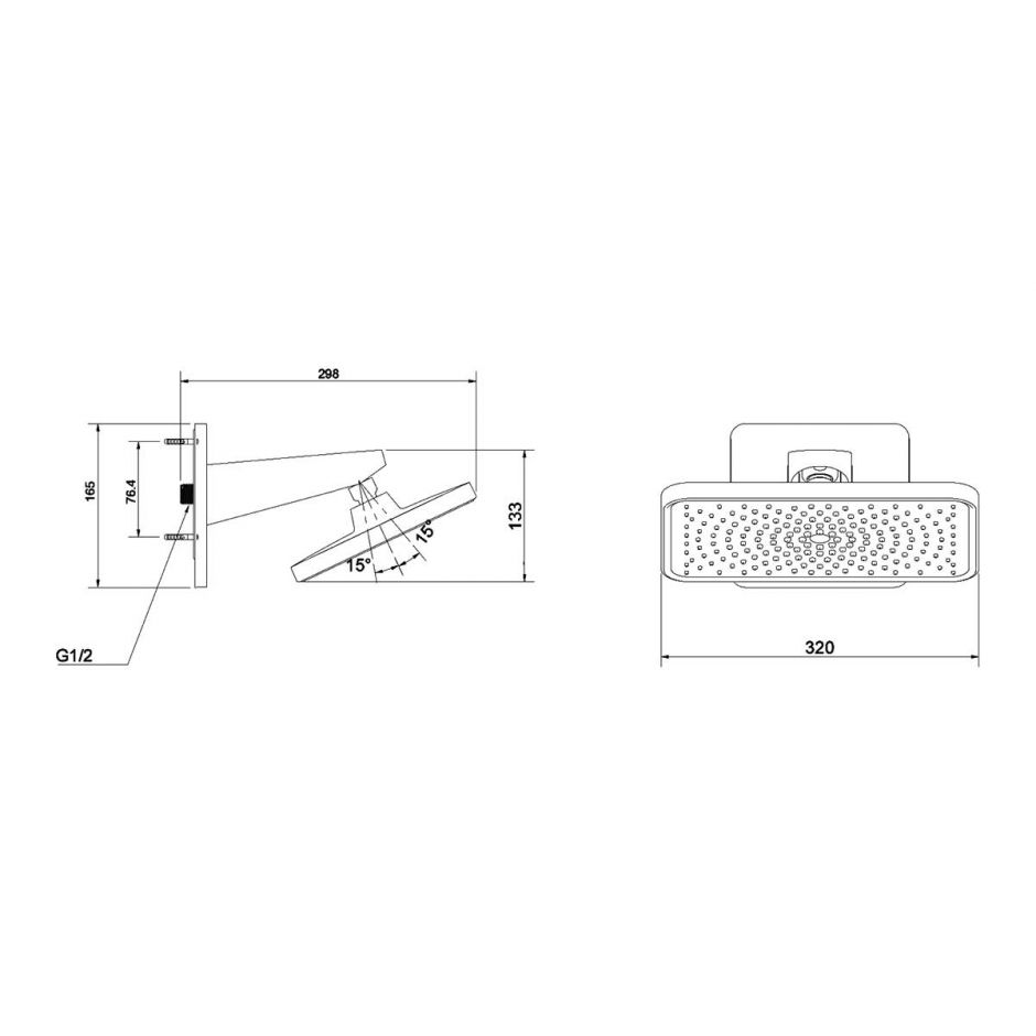 Встраиваемый верхний душ Vincea INSPIRE VSHD-3I4CCH ФОТО