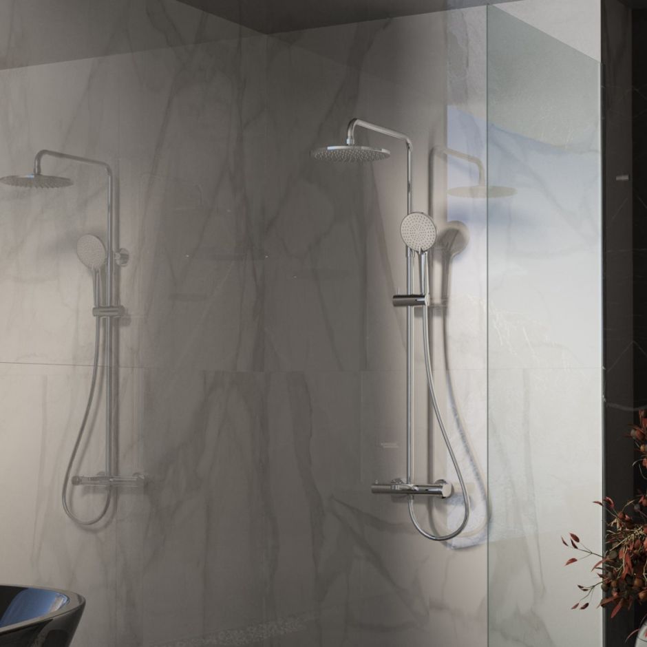 Душевая стойка с изливом Vincea RONDO VSFS-1R1CH ФОТО