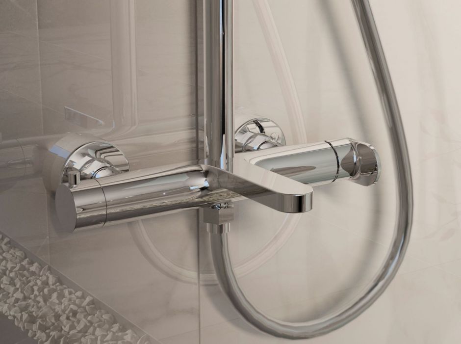 Душевая стойка с изливом Vincea RONDO VSFS-1R1CH ФОТО