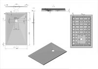 Прямоуголный поддон для душа из искуственного камня Vincea VST-4SR8012W схема 6