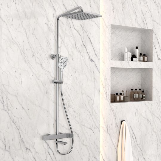 Душевая стойка с поворотным изливом Vincea CUBE VSFS-1C1CH схема 2 Душевая стойка с поворотным изливом Vincea CUBE VSFS-1C1CH схема 2