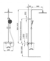 Душевая стойка с изливом Vincea ESSE VSFS-1E1TCH схема 9 Душевая стойка с изливом Vincea ESSE VSFS-1E1TCH схема 9
