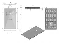 Прямоуголный поддон для душа из искуственного камня Vincea VST-4SR9016W схема 6