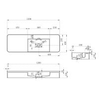 Подвесная раковина Vincea Solid Surface VWB-6S412MW схема 5