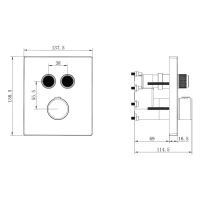 Встраиваемый двухрежимный душевой комплект Vincea VSFW-321MT1RMB схема 12