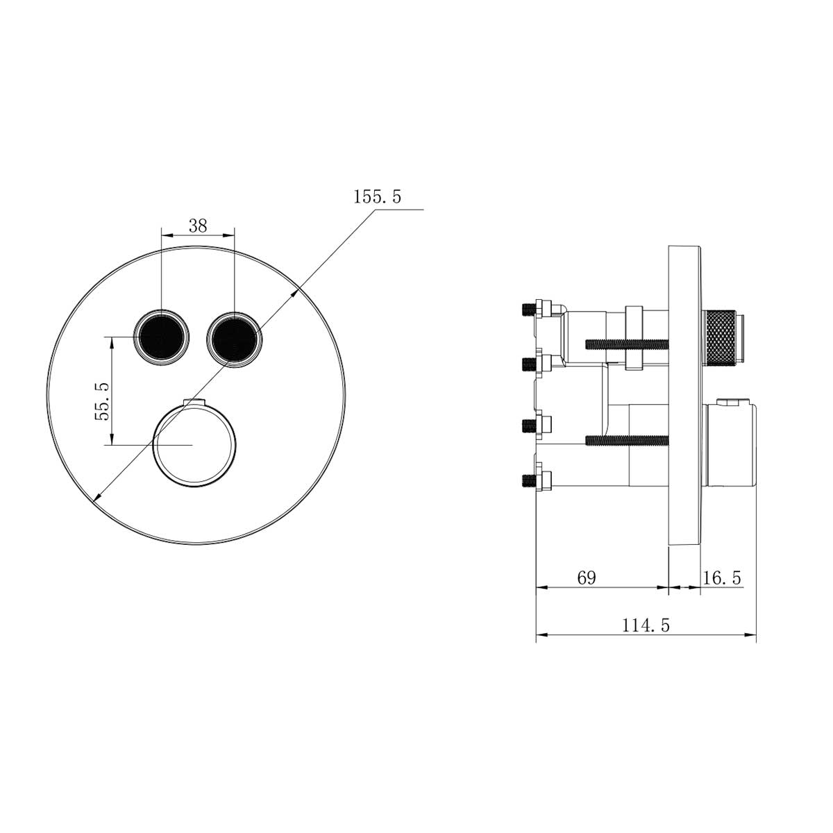 Встраиваемая душевая система Vincea INSPIRE VSFW-3I22MT3RMB схема 23