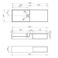 Подвесная раковина Vincea Solid Surface VWB-6S112MW схема 4