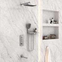 Встраиваемый трехрежимный  душевой комплект с поворотным изливом VSFW-431T1RCH схема 1