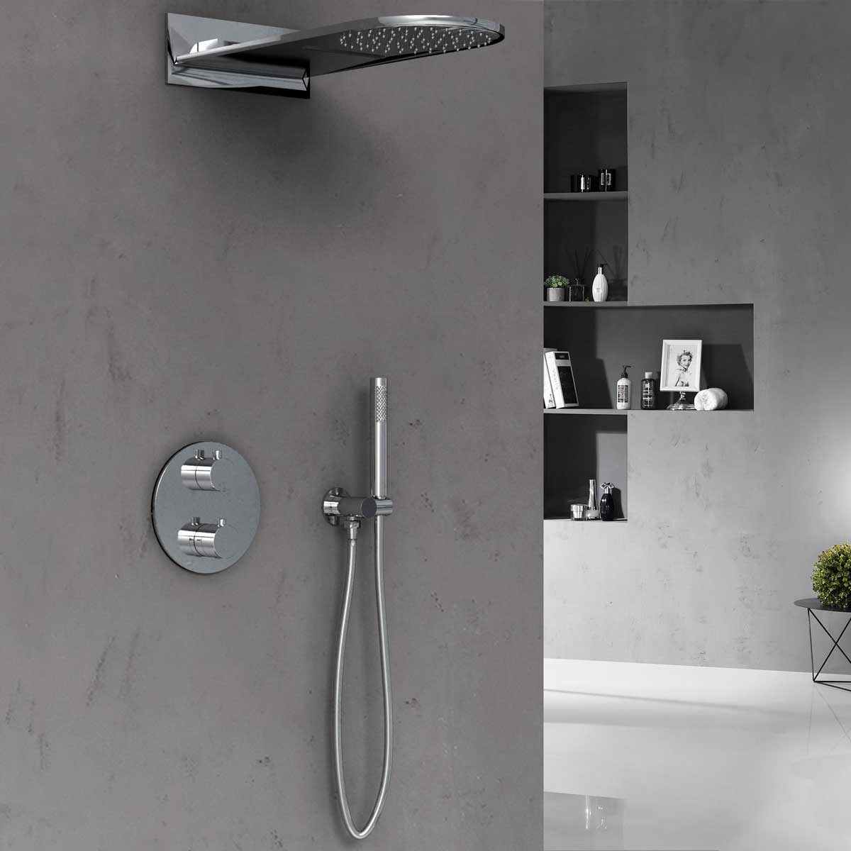 Встраиваемый двухрежимный душевой комплект Vincea VSFW-104TCH цена от 84 770 ₽ Фото Встраиваемый двухрежимный душевой комплект Vincea VSFW-104TCH