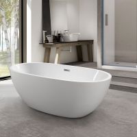 Отдельностящая акриловая ванна Vincea слив-перелив в комплекте VBT-509 схема 1