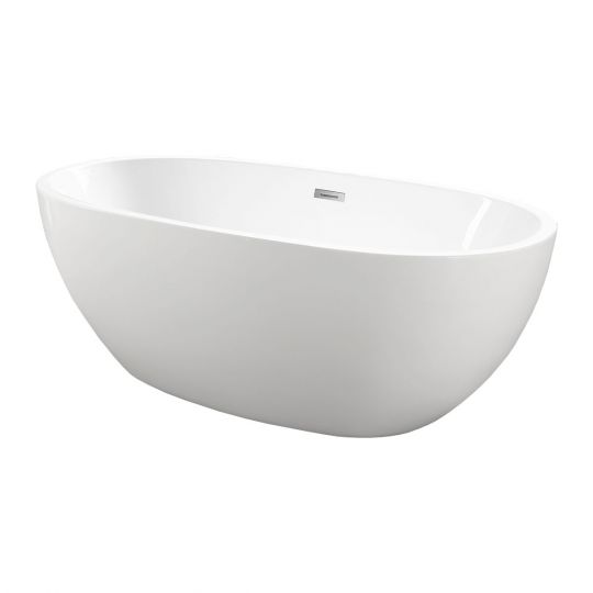 Отдельностящая акриловая ванна Vincea слив-перелив в комплекте VBT-509 схема 2