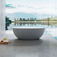 Отдельностящая ванна Vincea Solid Surface слив-перелив в комплекте VBT-6S01MG схема 1 Отдельностящая ванна Vincea Solid Surface слив-перелив в комплекте VBT-6S01MG схема 1