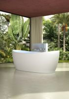 Отдельностящая ванна Vincea Solid Surface слив-перелив в комплекте VBT-6S03MW схема 1 Отдельностящая ванна Vincea Solid Surface слив-перелив в комплекте VBT-6S03MW схема 1