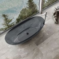 Отдельностящая ванна Vincea Solid Surface слив-перелив в комплекте VBT-6T01B схема 3 Отдельностящая ванна Vincea Solid Surface слив-перелив в комплекте VBT-6T01B схема 3