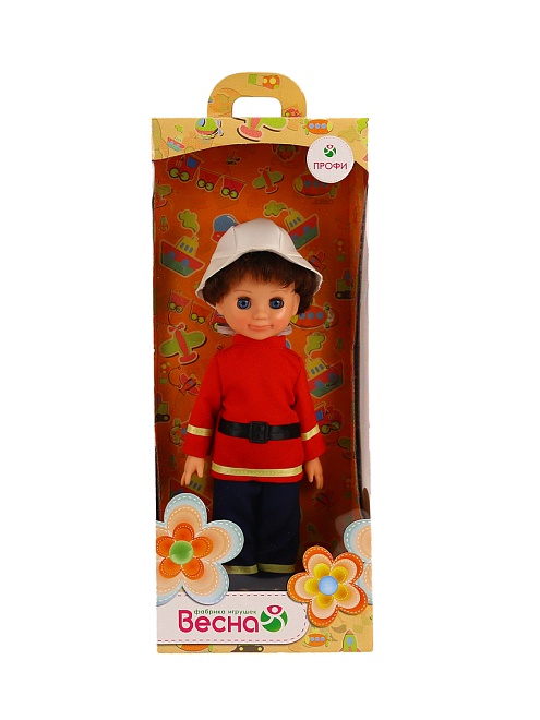 Мальчик в костюме пожарного, 30 см