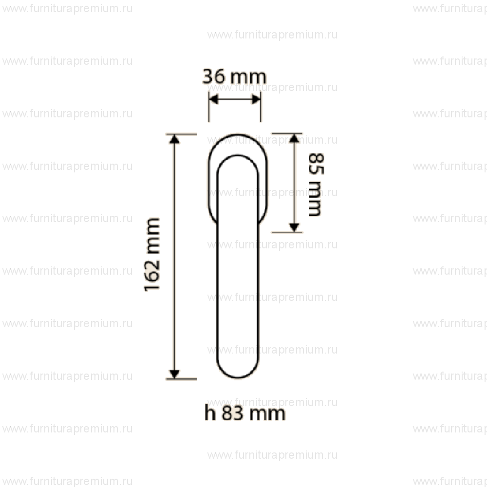 Оконная ручка Linea Cali Ninfa Porcellana 1546 DK