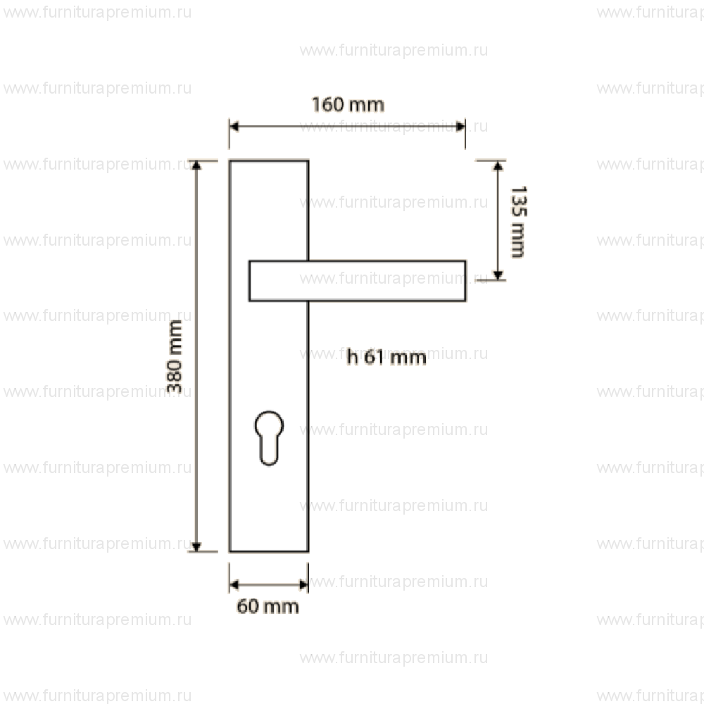 Ручка на планке Linea Cali Opera 1055 PL