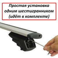 Багажник на интегрированные рейлинги ЕД Арго, крыловидные дуги