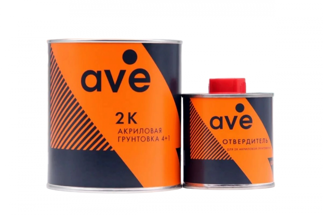 AVE 2К Грунтовка Черная акриловая 4+1 0,8 л + отвердитель 0,2 л (к-т).