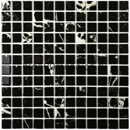 Mia black (glossy) стекло .Мозаика серия CRYSTAL, размер, чип 23*23 мм:300*300*4 (Bonaparte)
