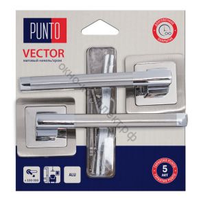 Ручка Punto (Пунто) раздельная LM/A K.QR52.VECTOR/HD SN/CP-3 матовый никель/хром ID товара: 45743