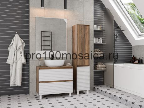 Тумба под раковину Brevita Dakota 80 (белая)