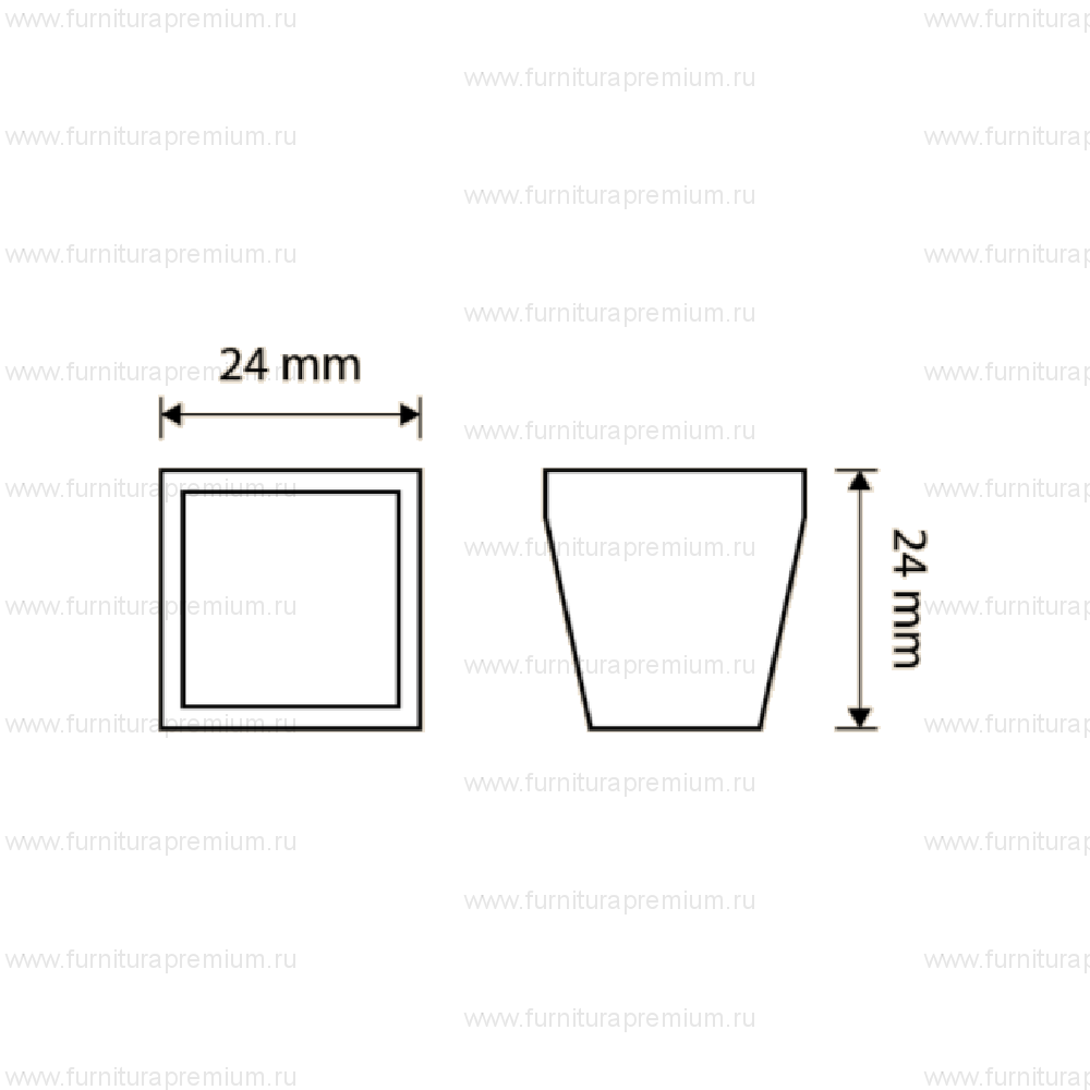 Мебельная ручка-кнопка Linea Cali Reflex 321