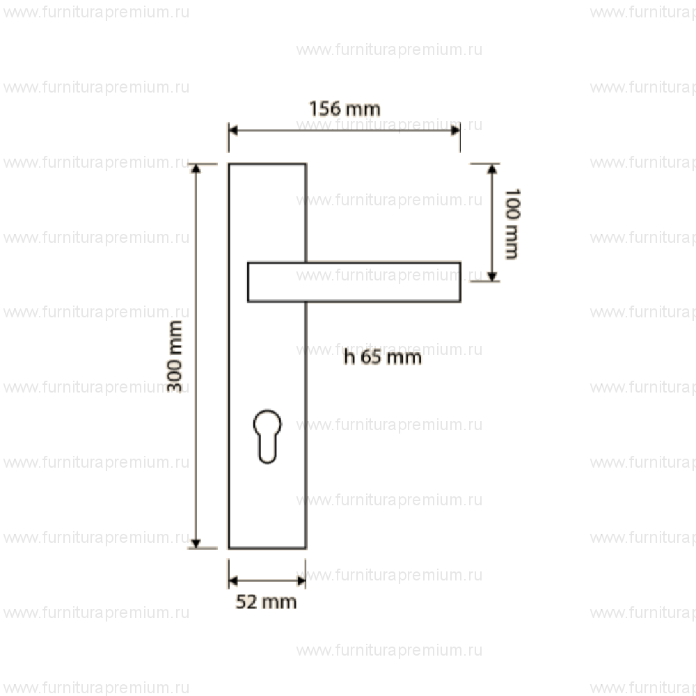 Ручка на планке Linea Cali Riflesso 1360 PL