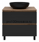 Тумба под раковину Brevita Dakota 80 (черная)