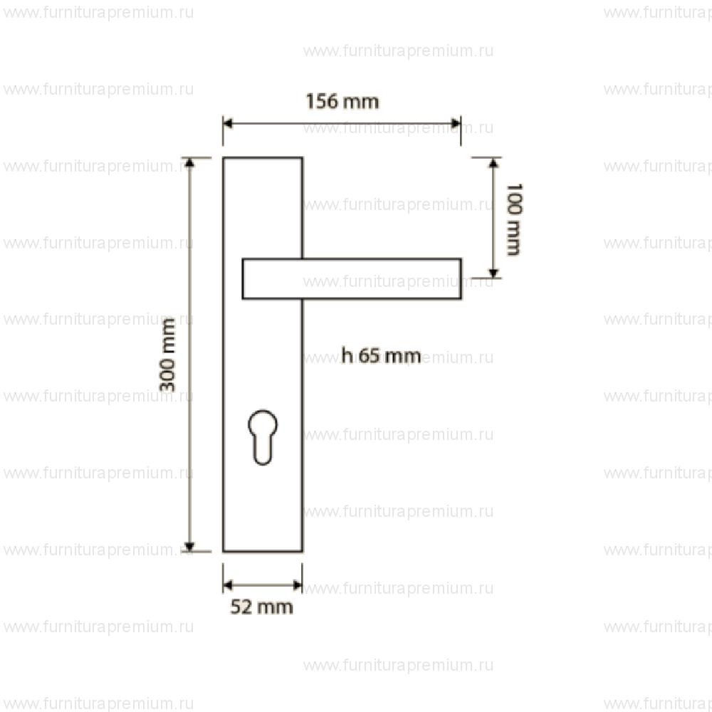 Ручка на планке Linea Cali Riflesso Mesh 1354 PL