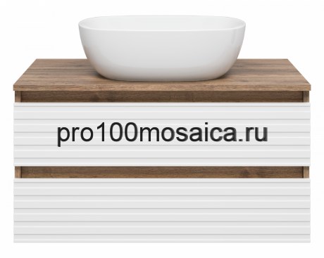 Тумба под раковину Brevita Dakota 80 подвесная (белая)