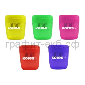Точилка Kores Deposito с контейнером 2 отверстия 35810