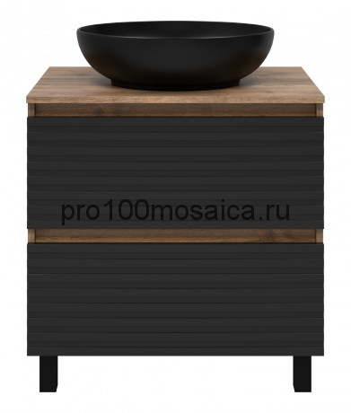 Тумба под раковину Brevita Dakota 70 (черная)