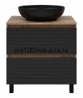 Тумба под раковину Brevita Dakota 70 (черная)