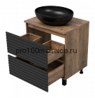 Тумба под раковину Brevita Dakota 60 (черная)