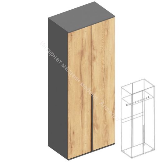 Шкаф 2-ств. для одежды "Стил" 800