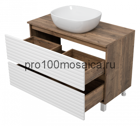 Тумба под раковину Brevita Dakota 100 (белая)
