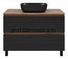 Тумба под раковину Brevita Dakota 100 (черная)