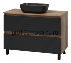 Тумба под раковину Brevita Dakota 100 (черная)